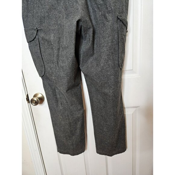 Ralph Lauren Chaps Pants Mens 38x30 Black Corduroy Thick Cargo 90s - Picture 7 of 11